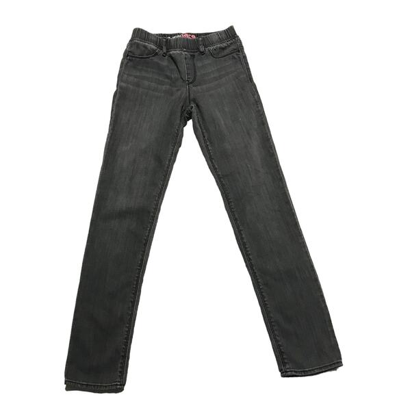 Gap Kids Legging Jeans Grey Elastic Waist Stretchy Distressed Girls Size 12 Slim - Picture 1 of 7